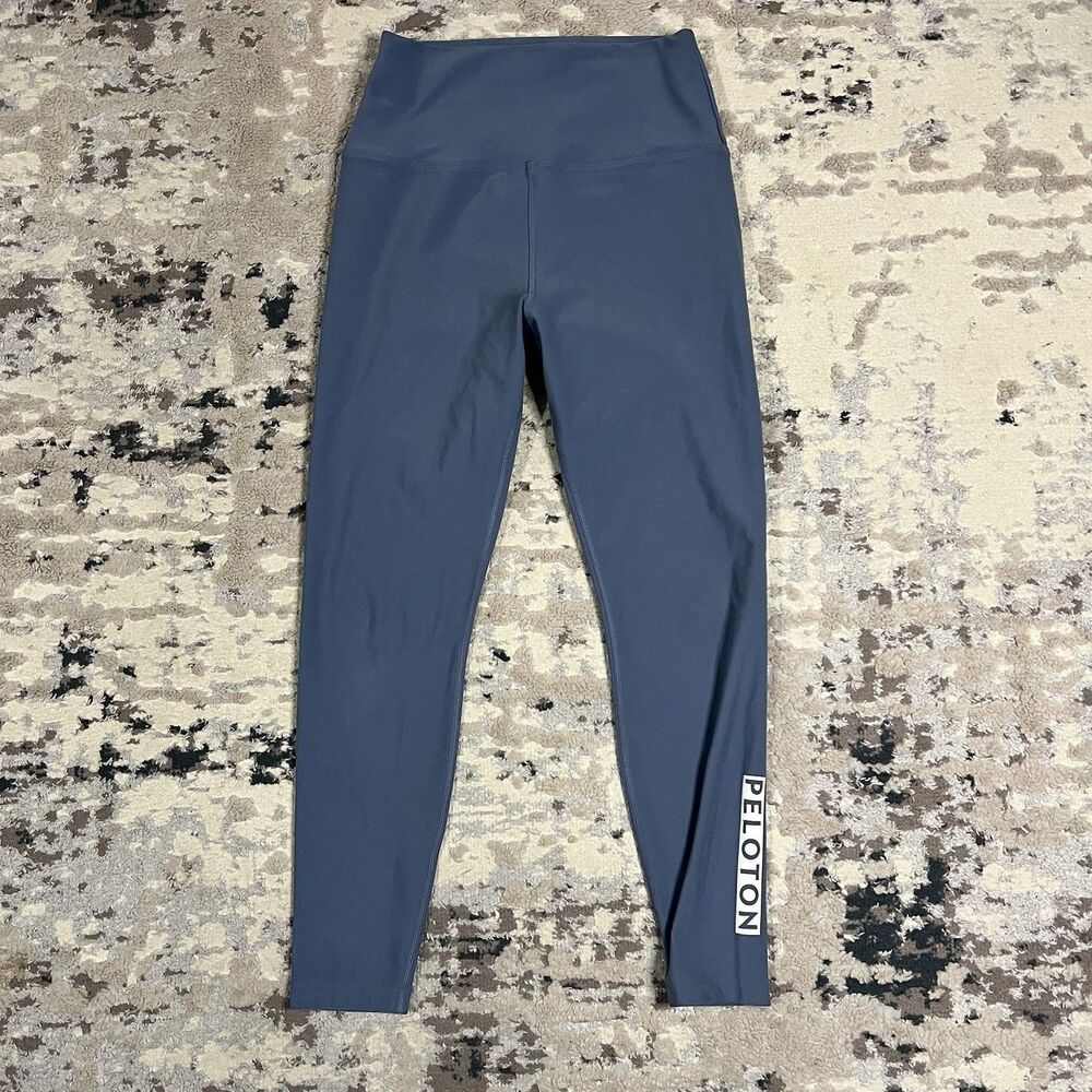 Peloton Leggings Yoga Pants Womens M Blue Fitness Performance Sport Spin Class